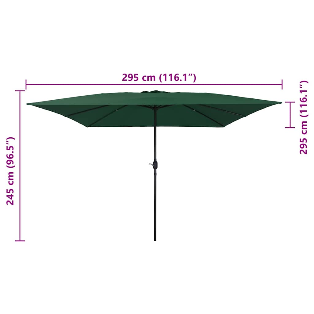 Garten-Sonnenschirm Sand 295 x 295 x 245 cm Polyester und Stahl