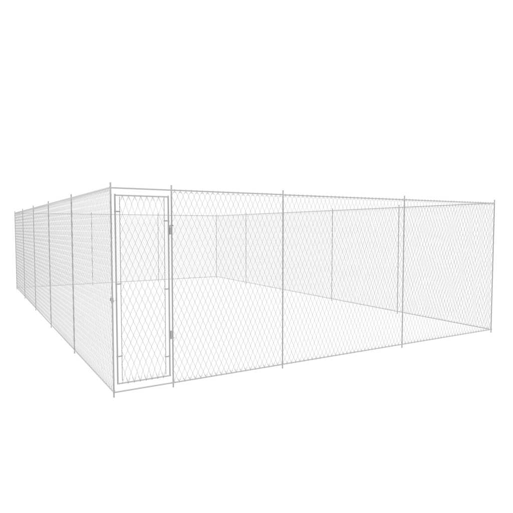 Outdoor-Hundezwinger Verzinkter Stahl 570x570x185 cm