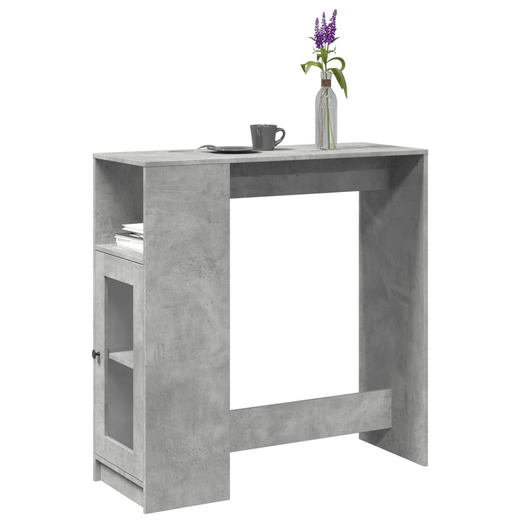 Bartisch Schwarz Eichen-Optik 101 x 40 x 103,5 cm Holzwerkstoff