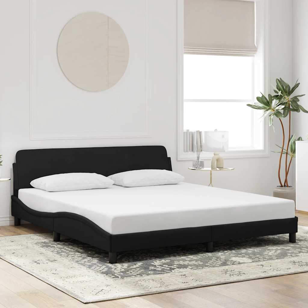 Bettgestell "Dover" Schwarz 100x190 cm Kunstleder