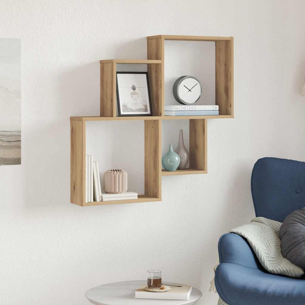 Würfelregal Weiß 80x15x78,5 cm Holzwerkstoff