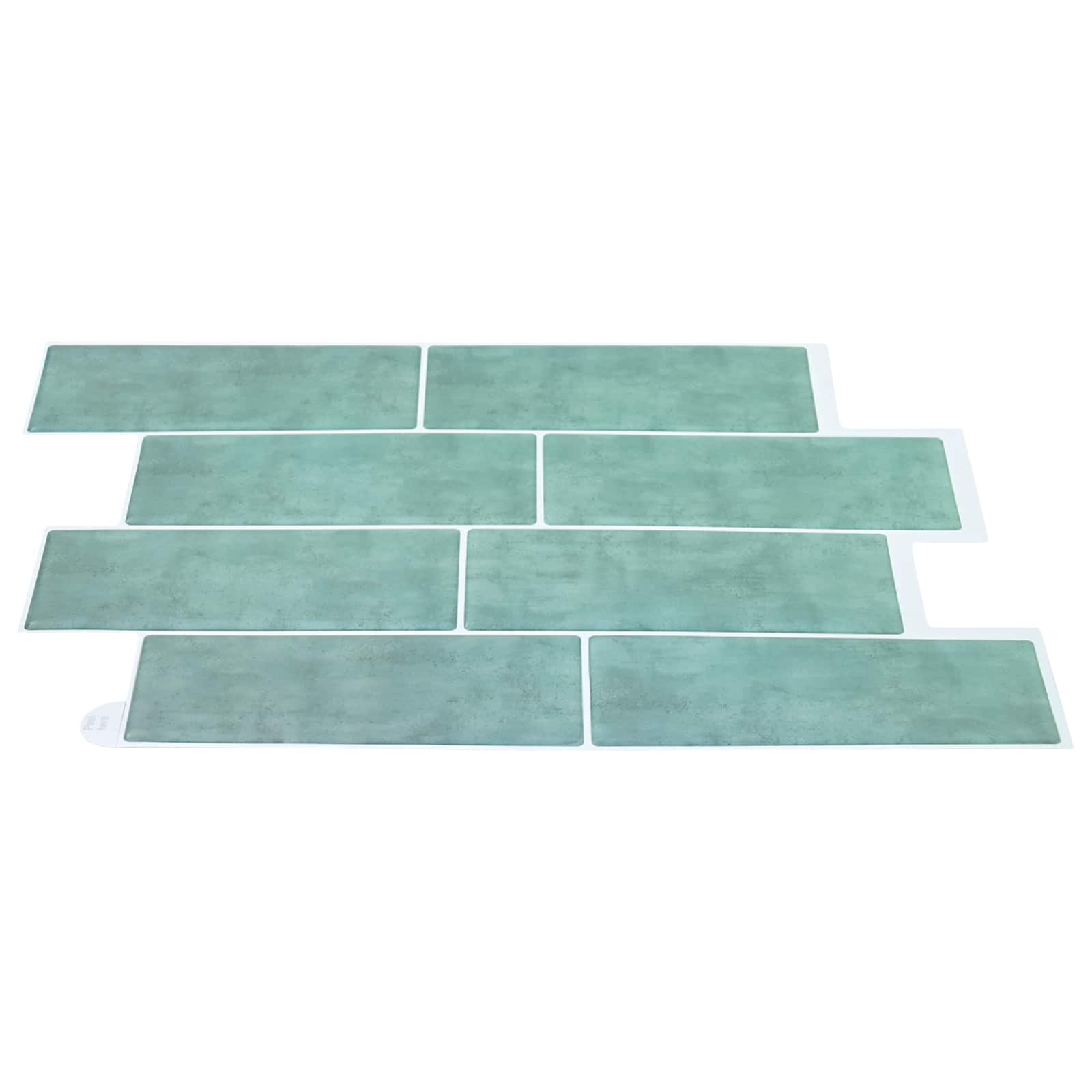 U-Bahn-Fliese 10 pcs Weiß Grau 29 x 21 cm Polyurethan und PET