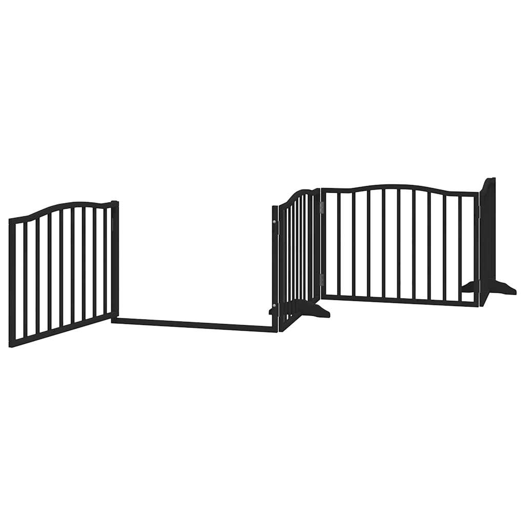 3-tlg. Hundetor Faltbar 150 cm Pappelholz