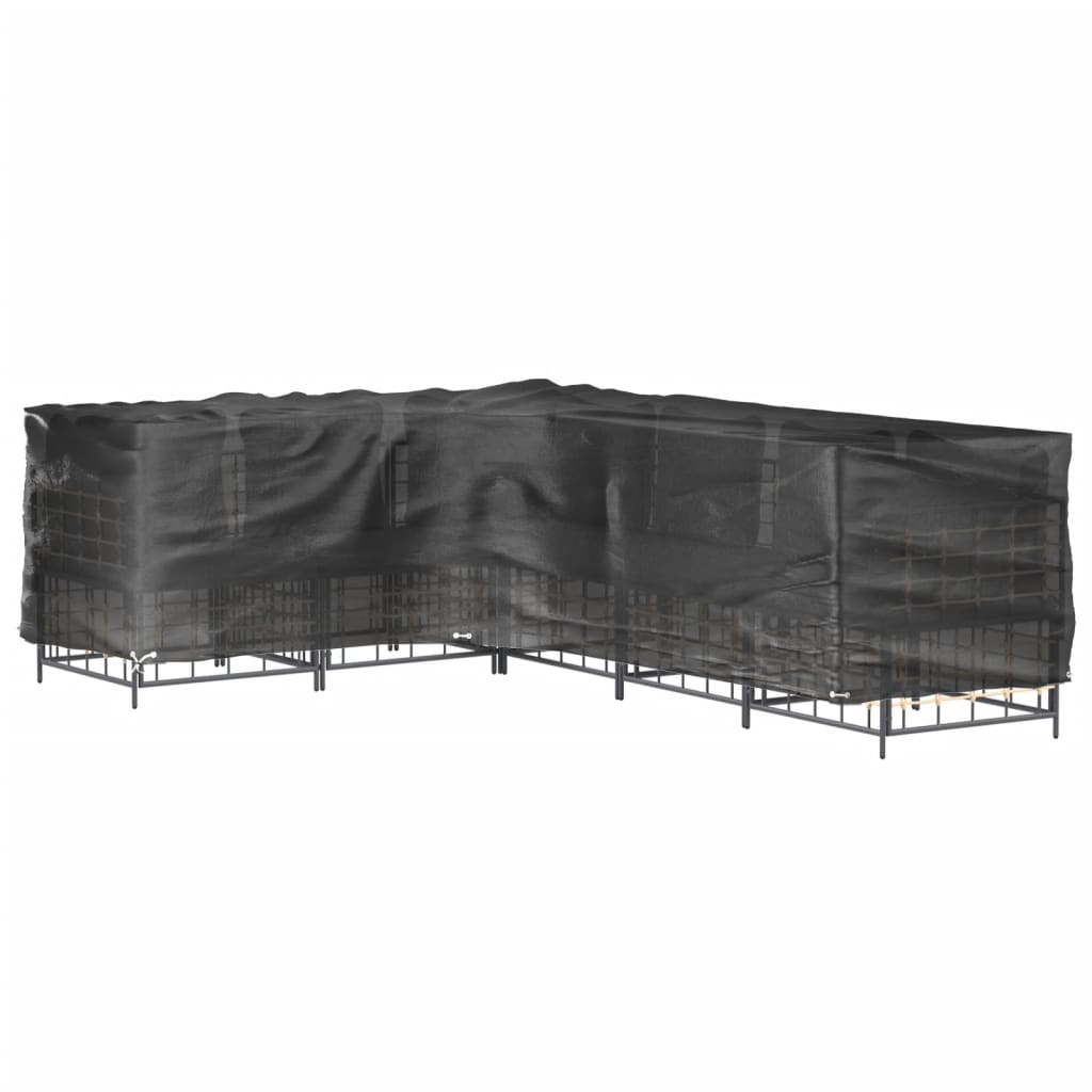 Gartenmöbel-Abdeckungen 2 Stk. L-Form 12 Ösen 250x250x90 cm