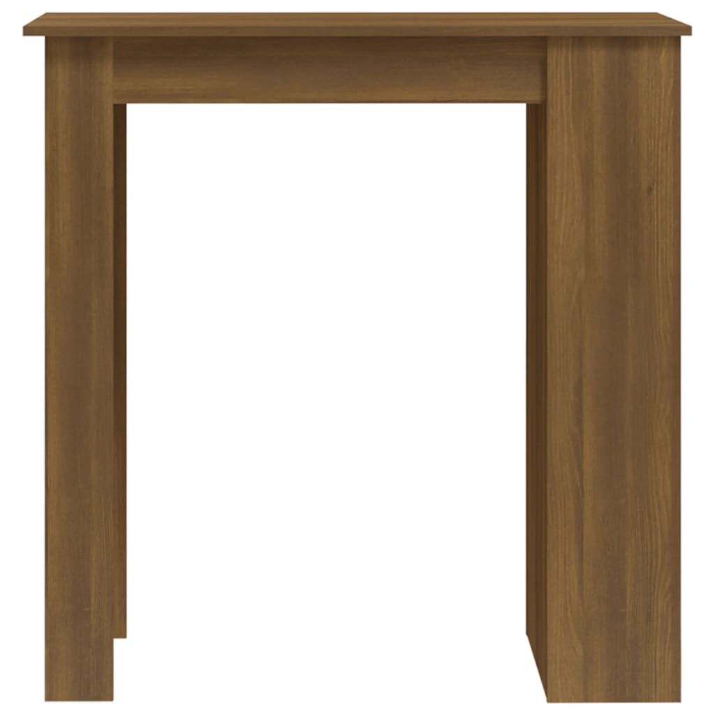 Bartisch mit Ablagefläche Weiß 102x50x103,5 cm Holzwerkstoff