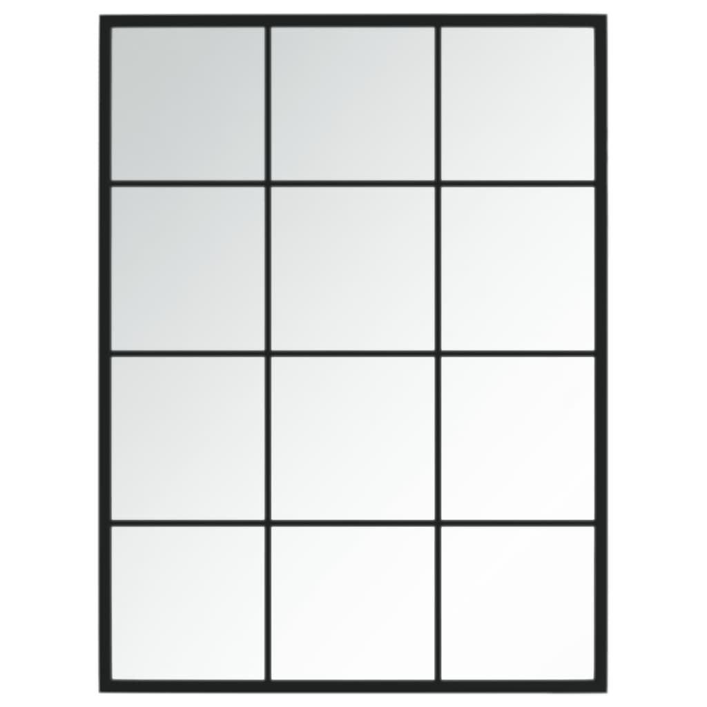 Wandspiegel Schwarz 60x40 cm Metall