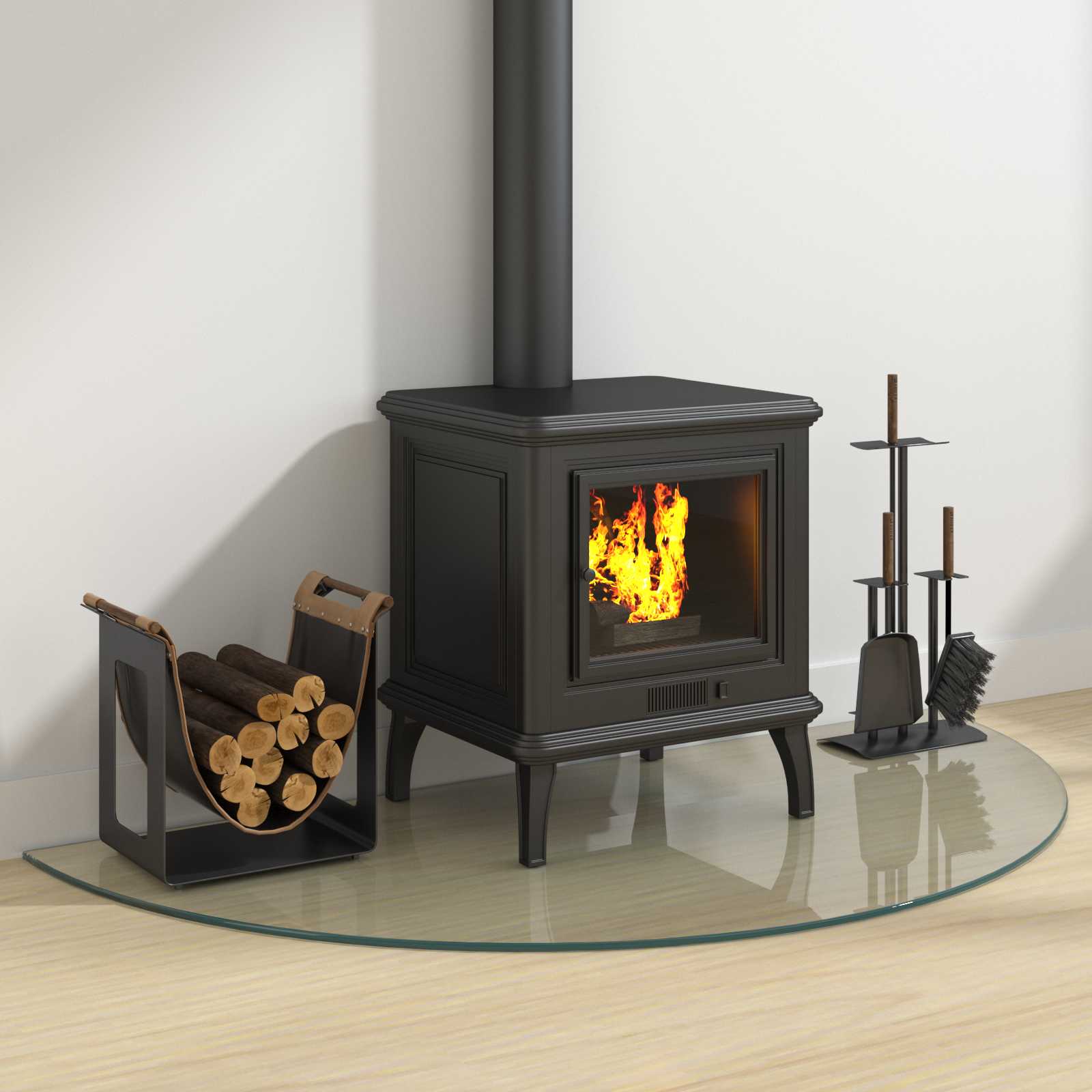 Feuerstelle Glasplatte Transparent 800 x 500 mm Glas