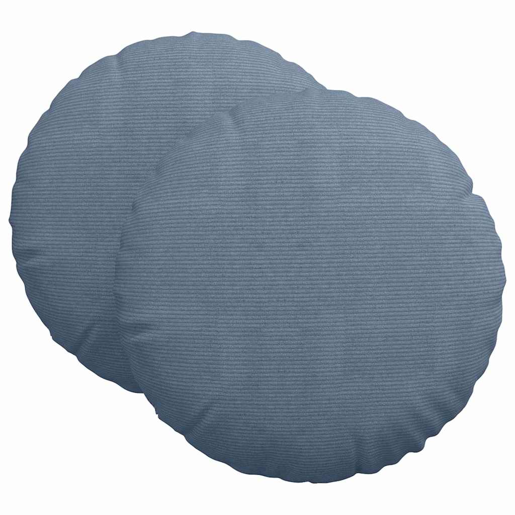 Sitzkissen 2 pcs Hellgrau Ø30 x 13 cm Cordstoff