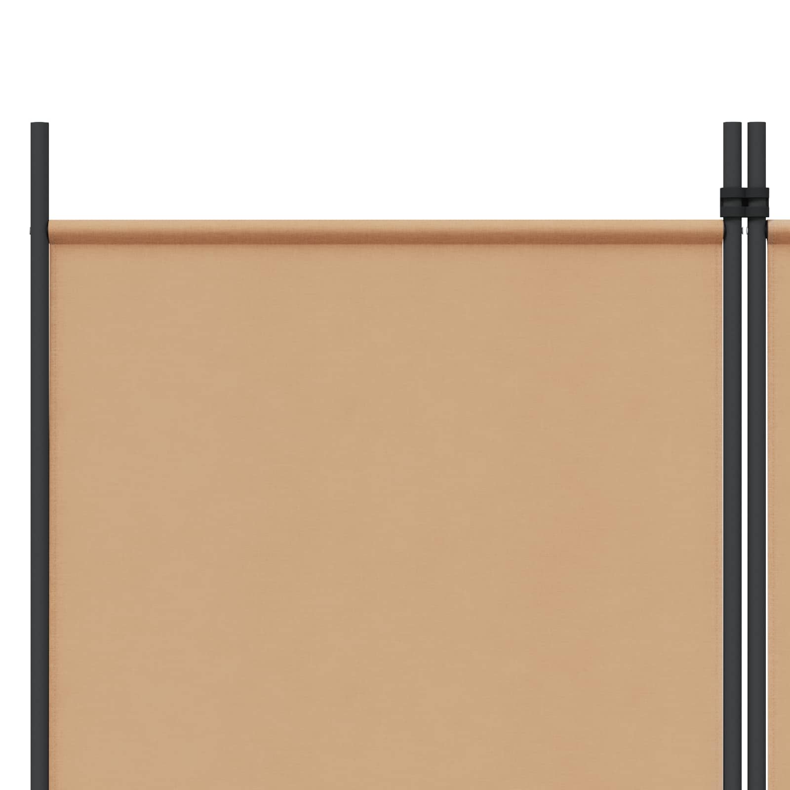 3-tlg. Paravent Schwarz 150x200 cm Stoff