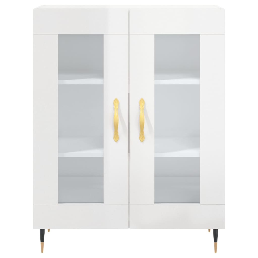 Highboard Betongrau 69,5x34x180 cm Holzwerkstoff