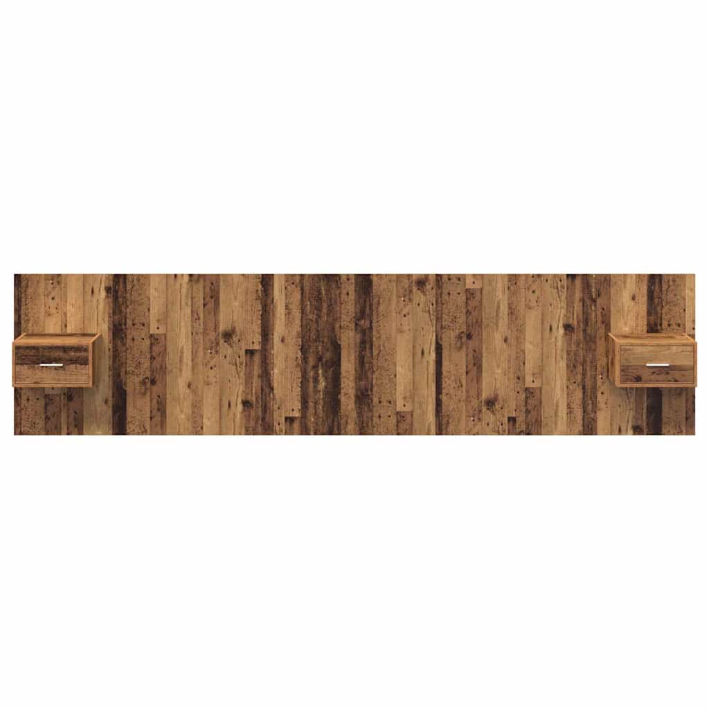 Kopfteil mit Nachttischen Weiß Holzwerkstoff
