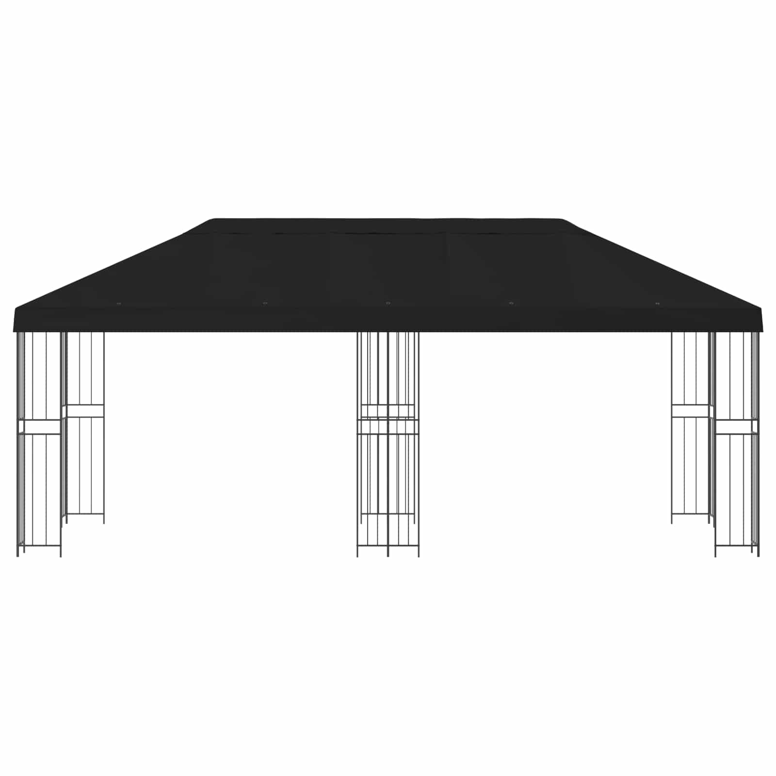 Pavillon mit Seitenwänden 6 x 3 m Beige Polyester und Stahl 190