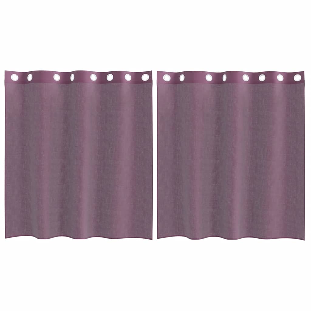 Voile Vorhänge mit Ösen 2 Stk. Apfelgrün 140x140 cm