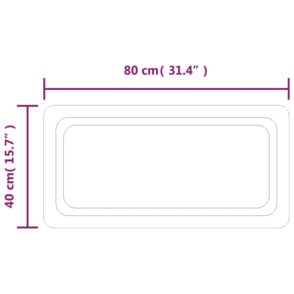 LED-Badspiegel 60x40 cm