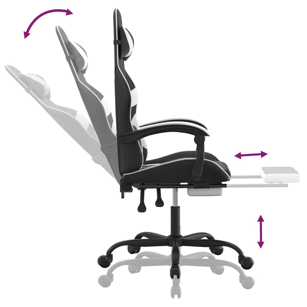 Gaming-Stuhl Drehbar Schwarz und Rot Kunstleder
