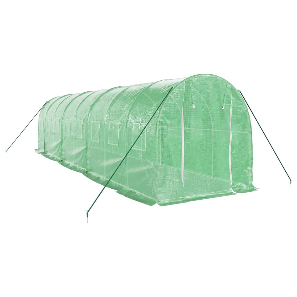 Gewächshaus mit Stahlrahmen Weiß 8 m² 4x2x2 m