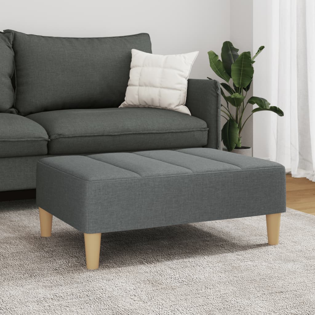Fußhocker Hellgrau 77x55x31 cm Stoff
