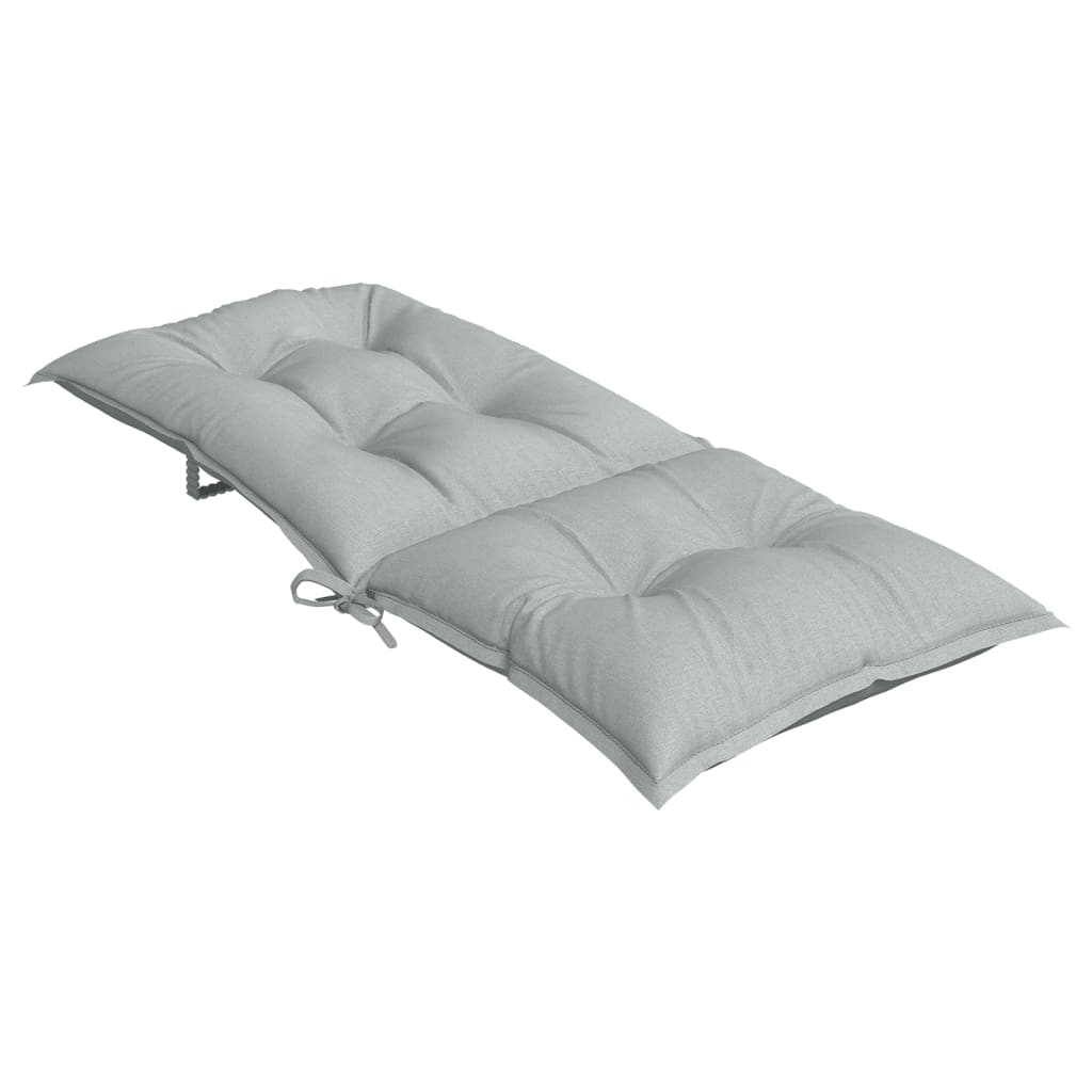 Hochlehner-Auflagen 2 Stk. Melange Anthrazit 120x50x7cm Stoff