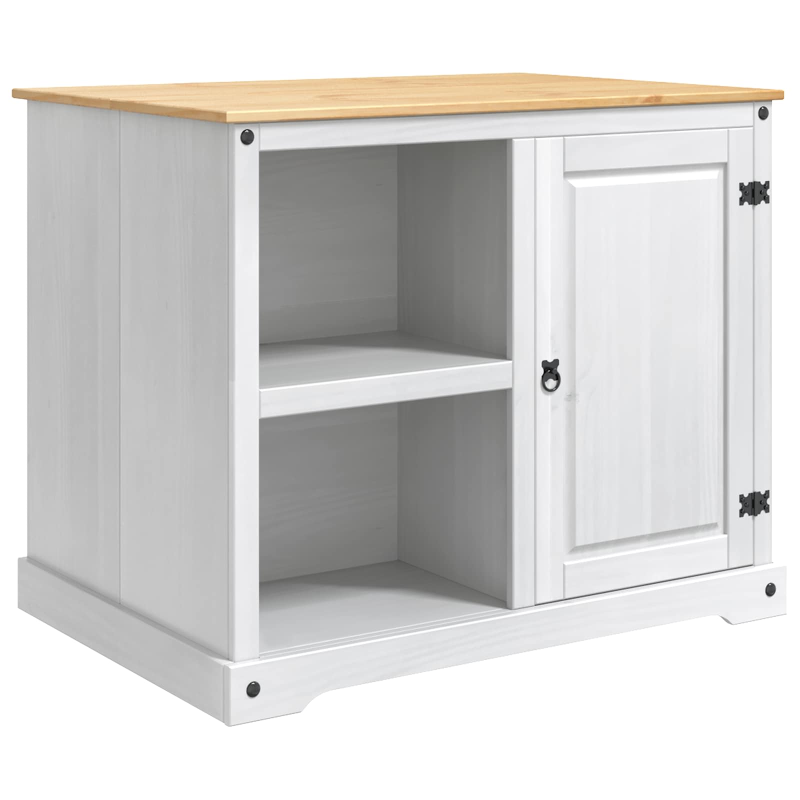 Kücheninsel Set mit Regal 3 pcs Honigwachs Massiv-Kiefer