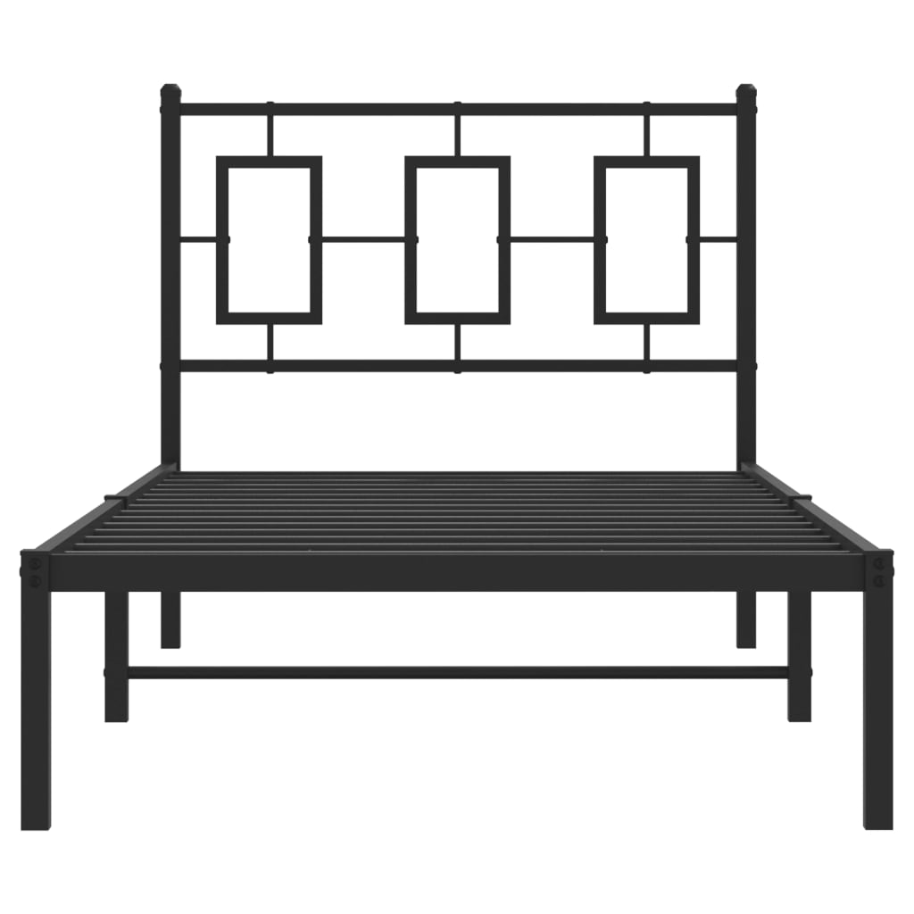 Bettgestell mit Kopf- und Fußteil Metall Weiß 180x200 cm