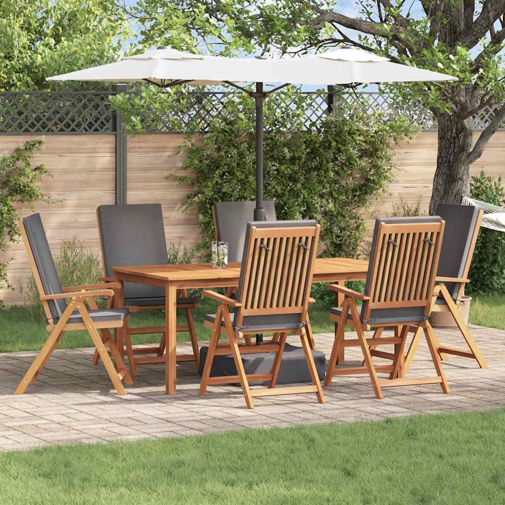 Gartenstuhl 4 pcs Braun und Grau 57 x 71,5 x 104 cm