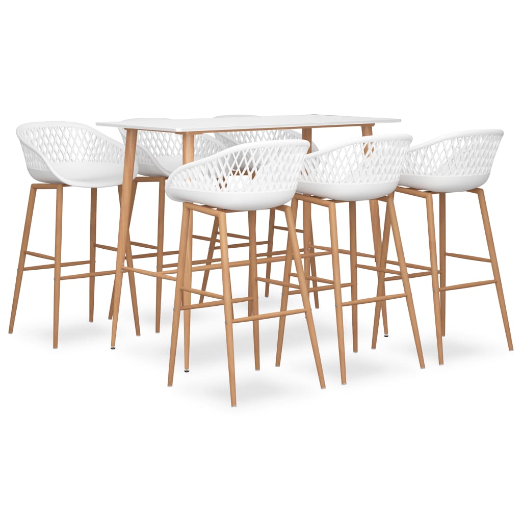7-tlg. Bar-Set Weiß und Schwarz
