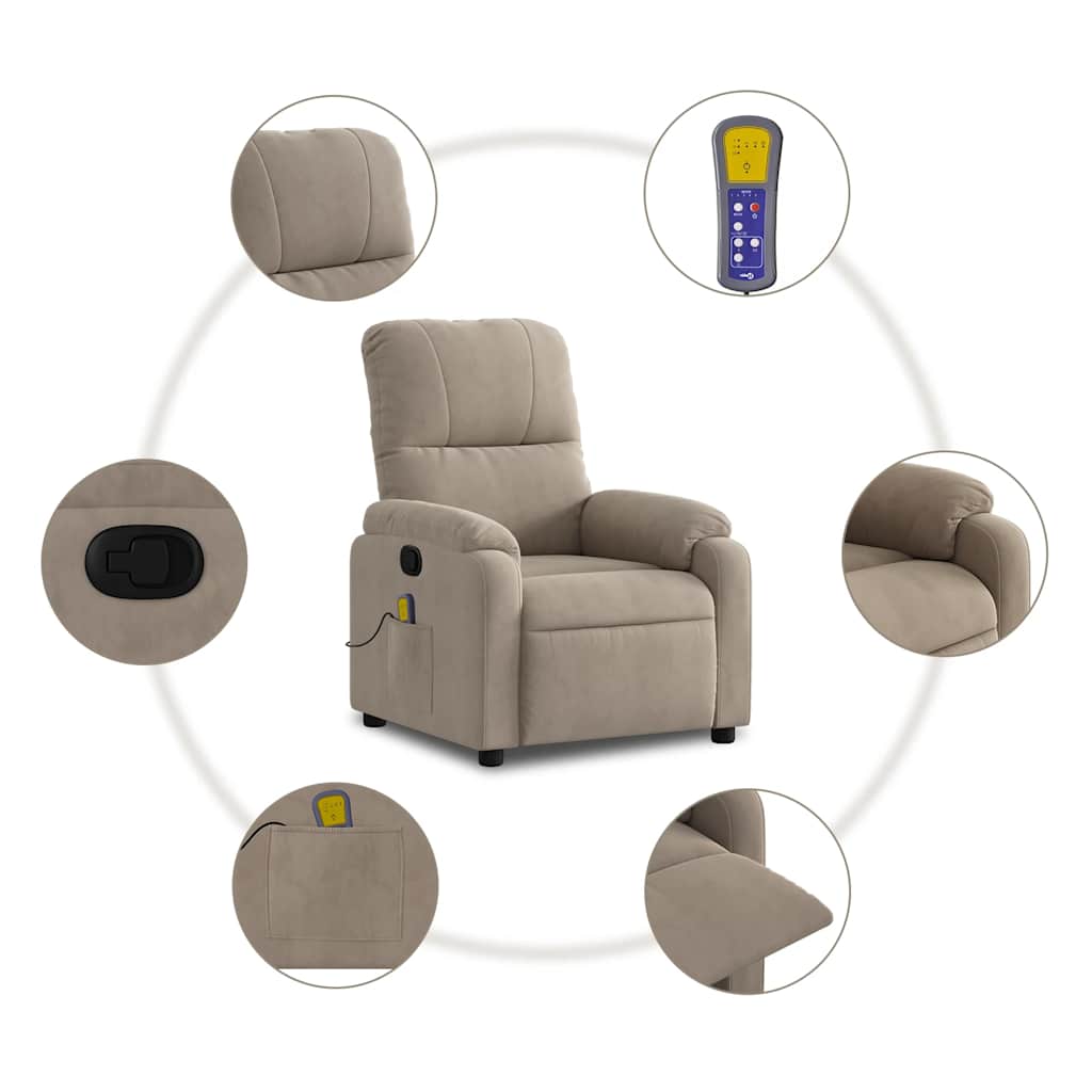 Relaxsessel Elektrisch Braun Mikrofasergewebe