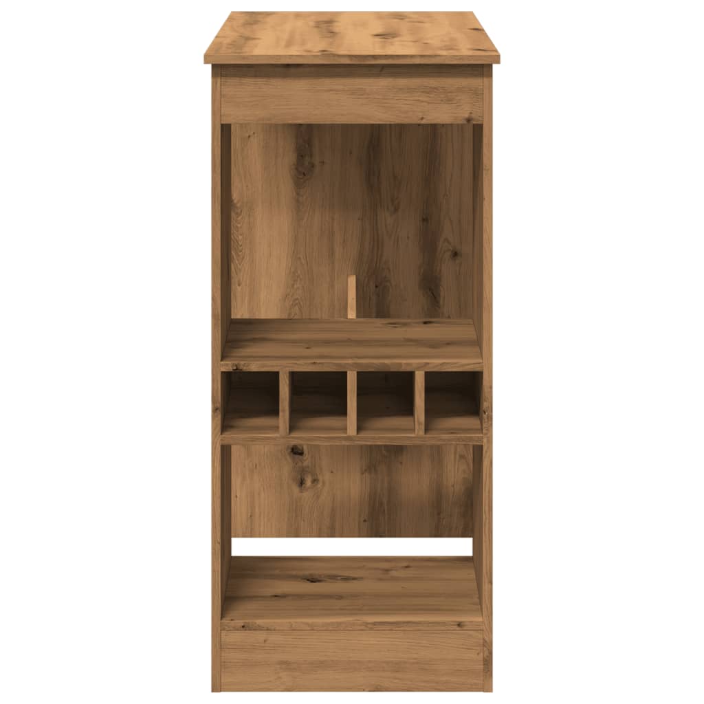 Bartisch mit Regal Schwarz Eichen-Optik 90 x 47,5 x 103,5 cm