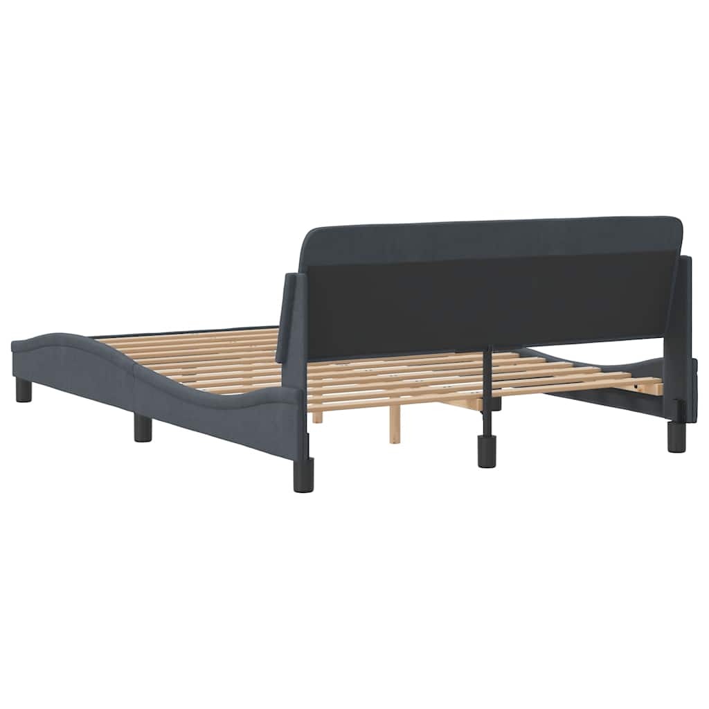 Bettgestell Dover Dunkelgrau 90x190 cm Samt