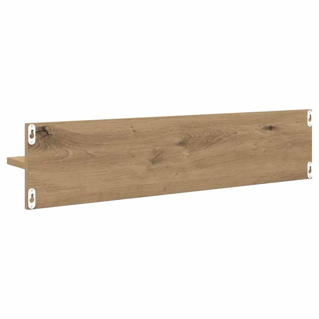 Wandregale 2 Stk. Weiß 80x11,5x18 cm Holzwerkstoff