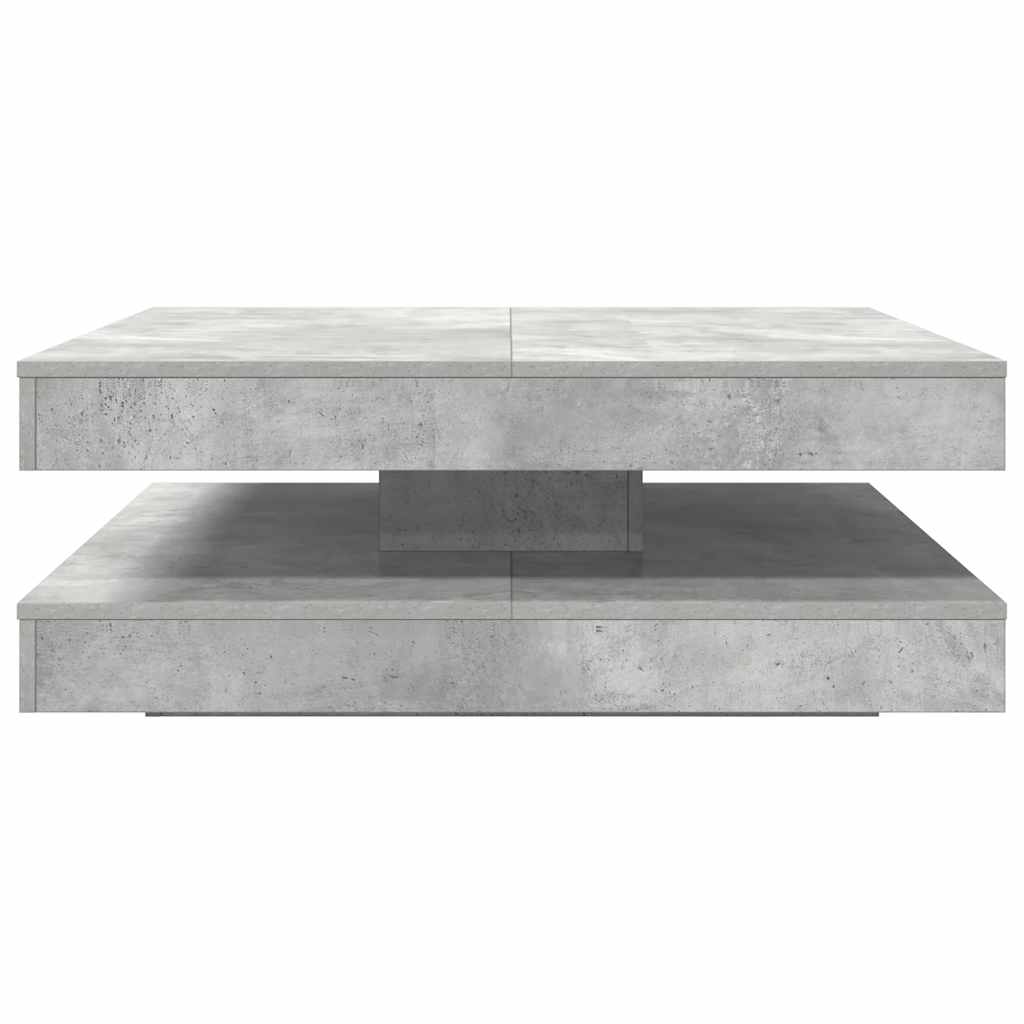 Couchtisch 360-Grad Drehbar Weiß 90x90x34,5 cm