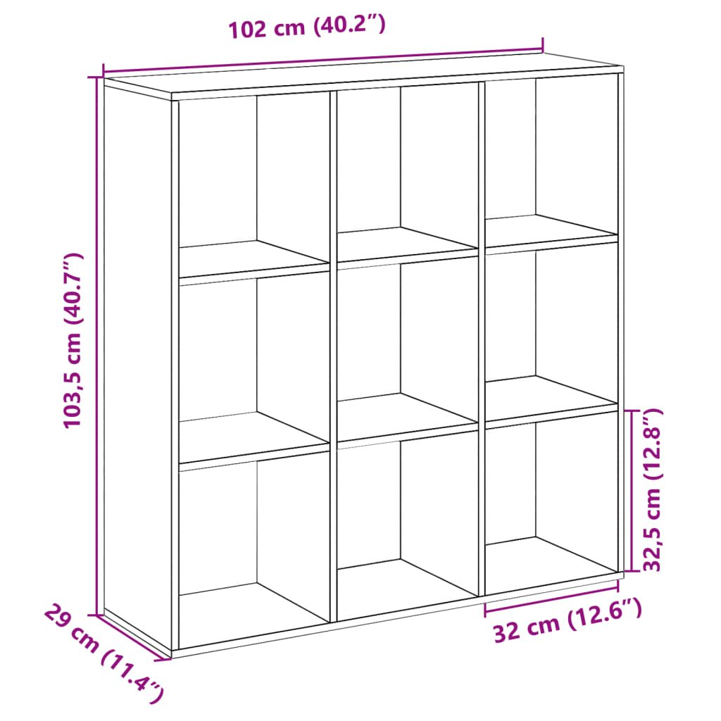 Bücherregal Weiß 137,5x29x137,5 cm Holzwerkstoff