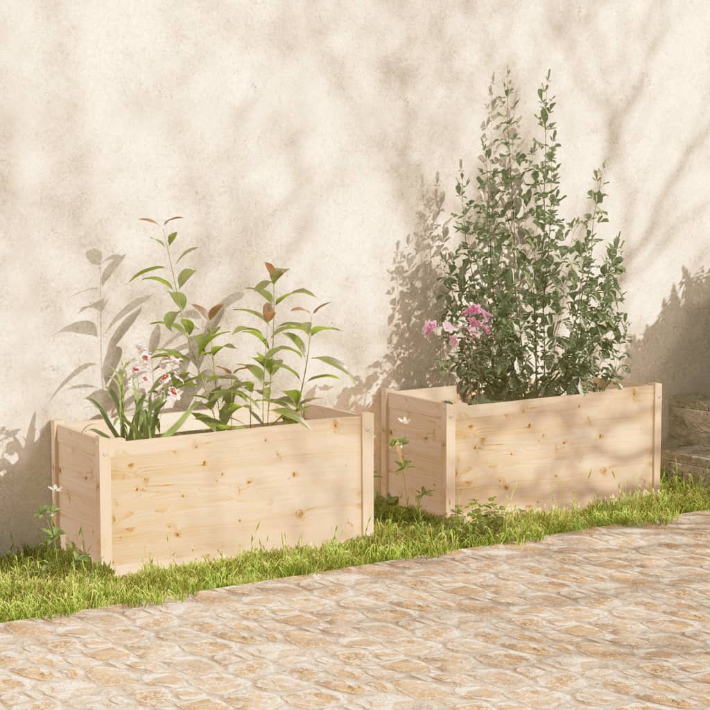 Pflanzkübel 100x50x50 cm Massivholz Kiefer