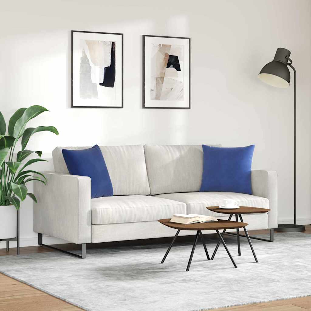 Sofakissen 2 Stück Blau 50 x 30 cm Cordstoff