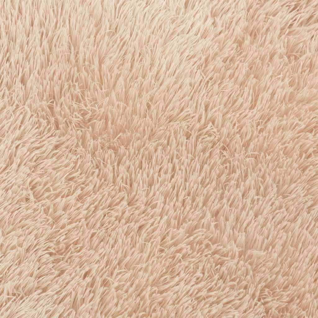 Teppich Shaggy Hochflor NAVARRA Beige 60x100 cm Polyester