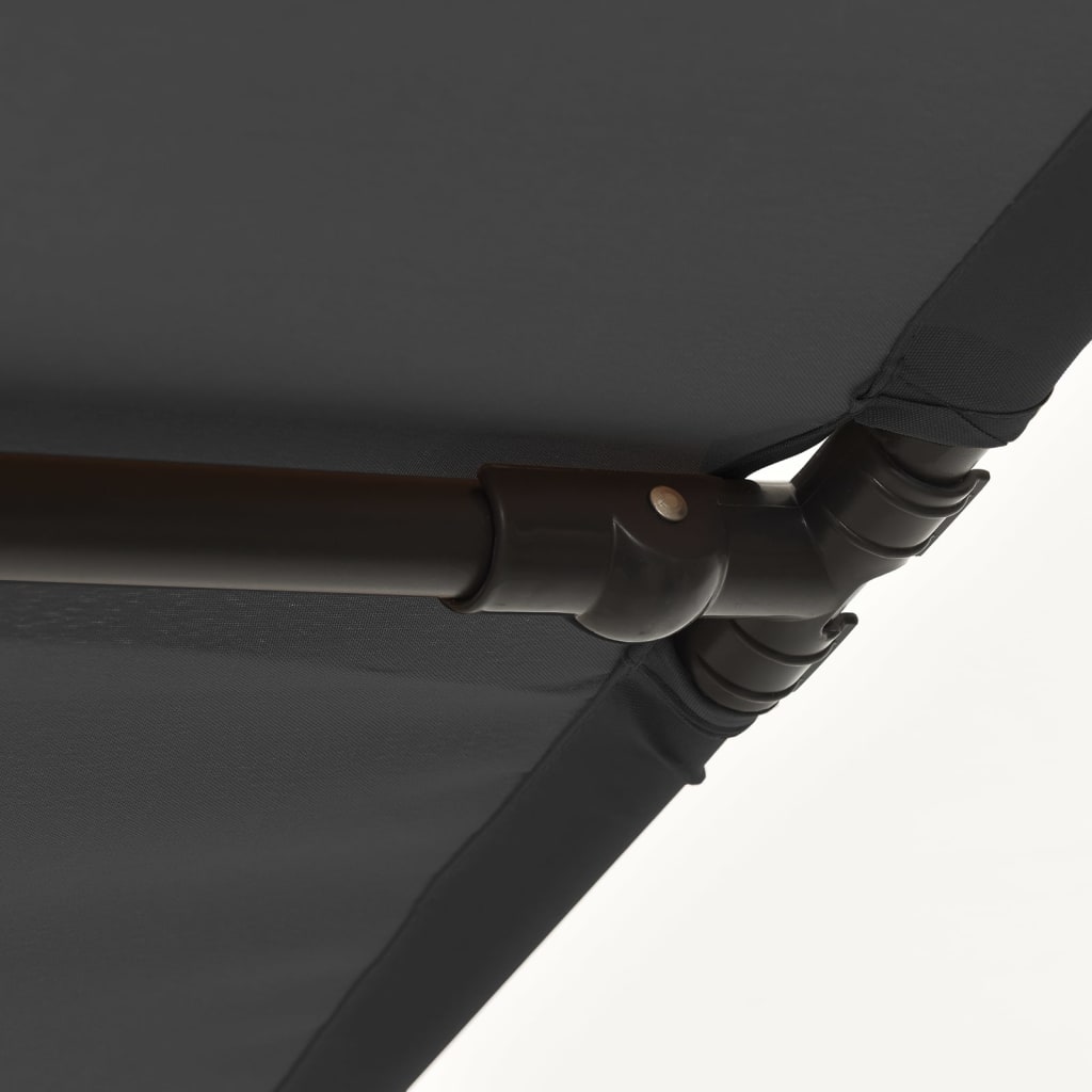 Sonnenschirm mit Aluminium-Mast 180x110 cm Bordeauxrot