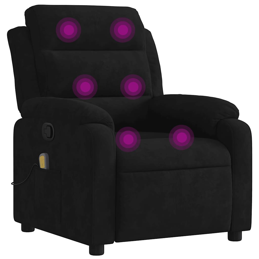 Massage-Relaxsessel, hellgrauer Samt