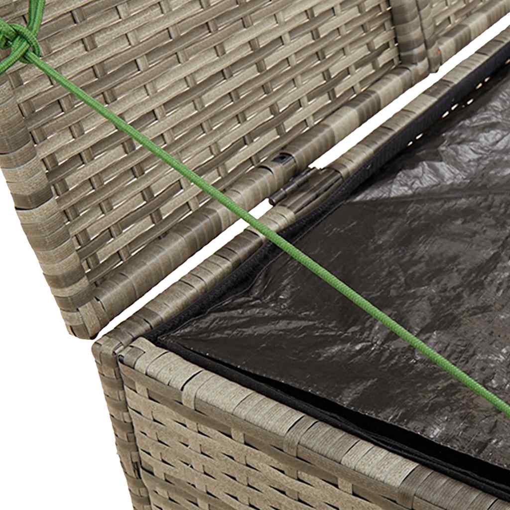 Gartentruhe Schwarz 283L Poly Rattan