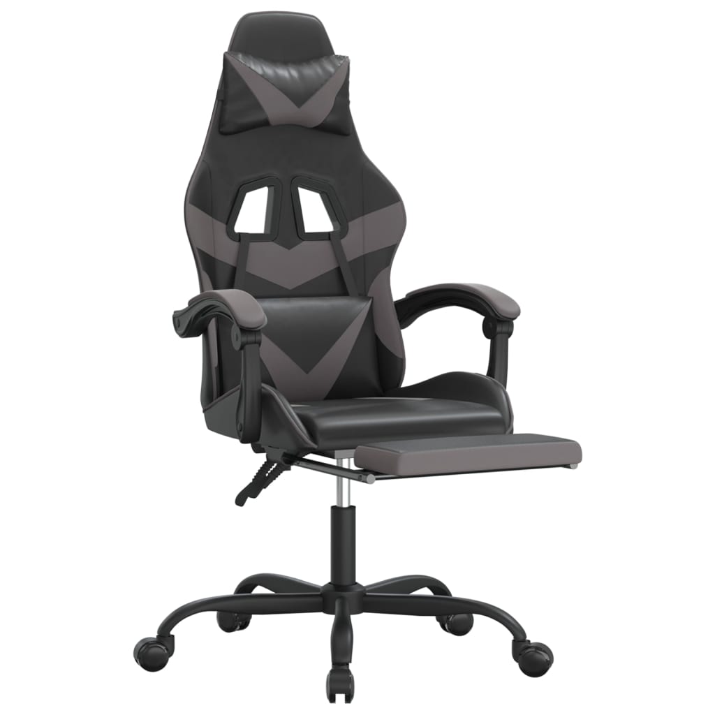 Gaming-Stuhl Drehbar Schwarz und Rot Kunstleder