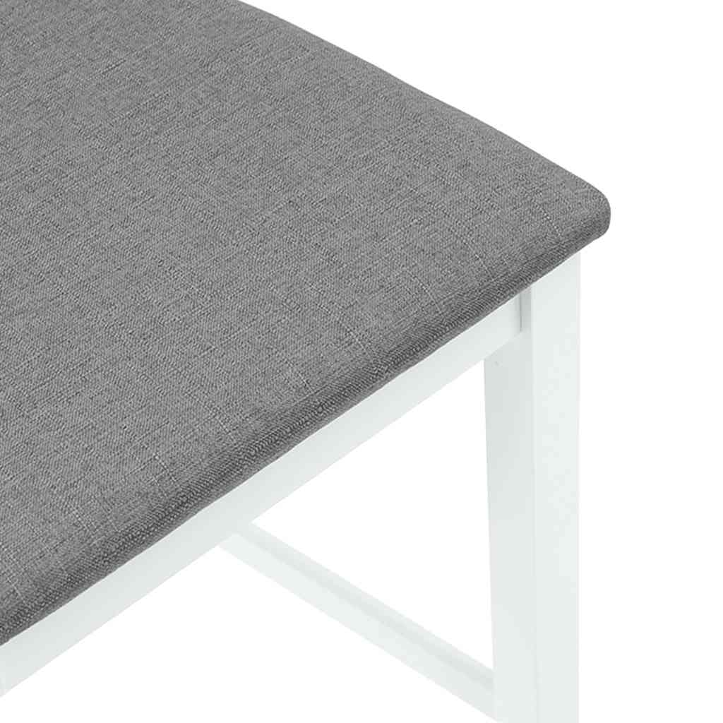 Barhocker mit Kissen 2 Stk. Braun Massivholz Gummibaum