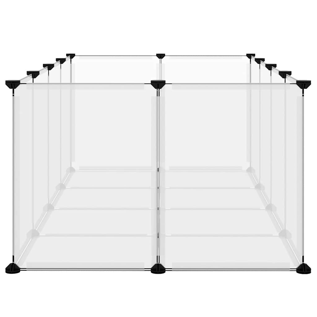 Kleintierkäfig Schwarz 144x74x46,5 cm PP und Stahl