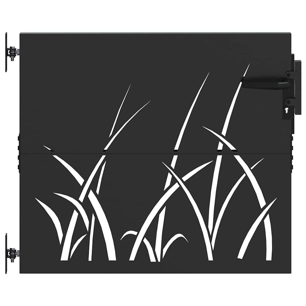 Gartentor 85x75 cm Cortenstahl Gras-Design
