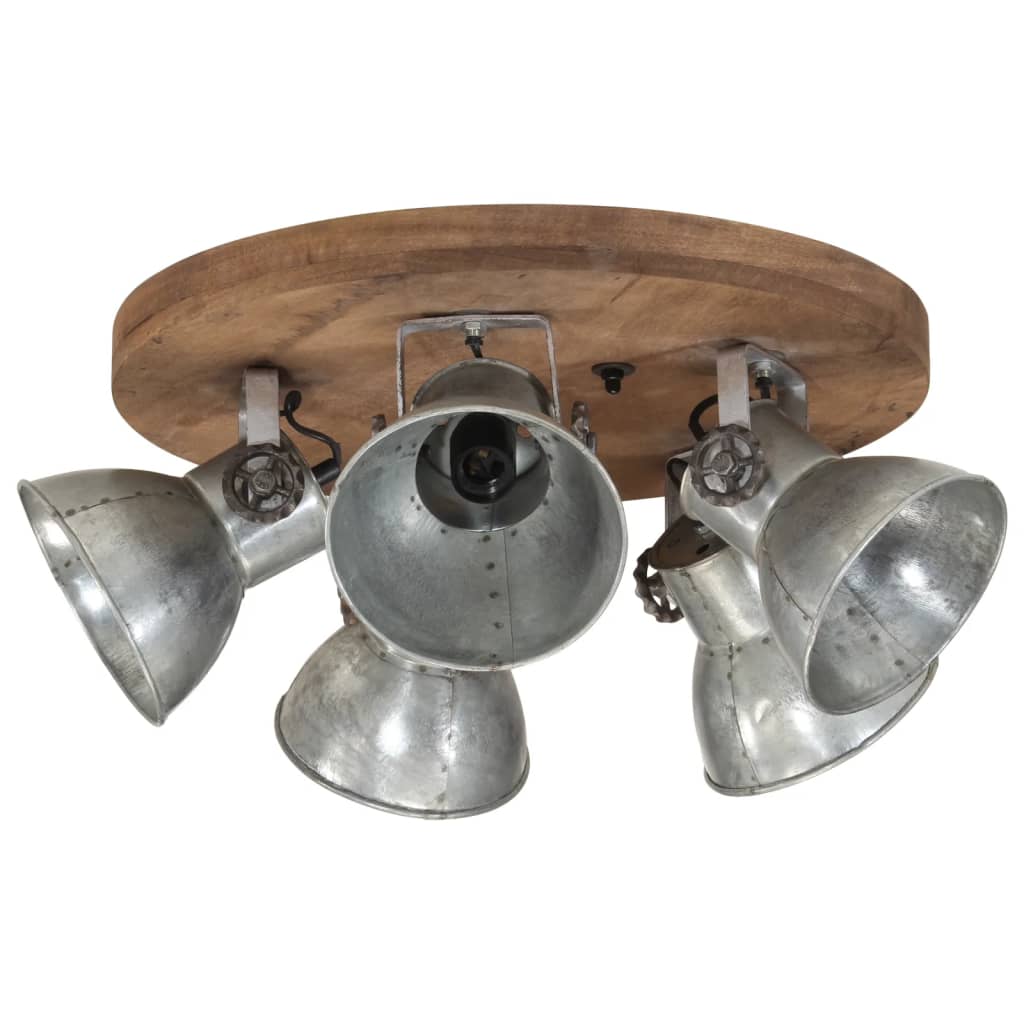 Wandlampe Industriestil Silbern 45x25 cm E27