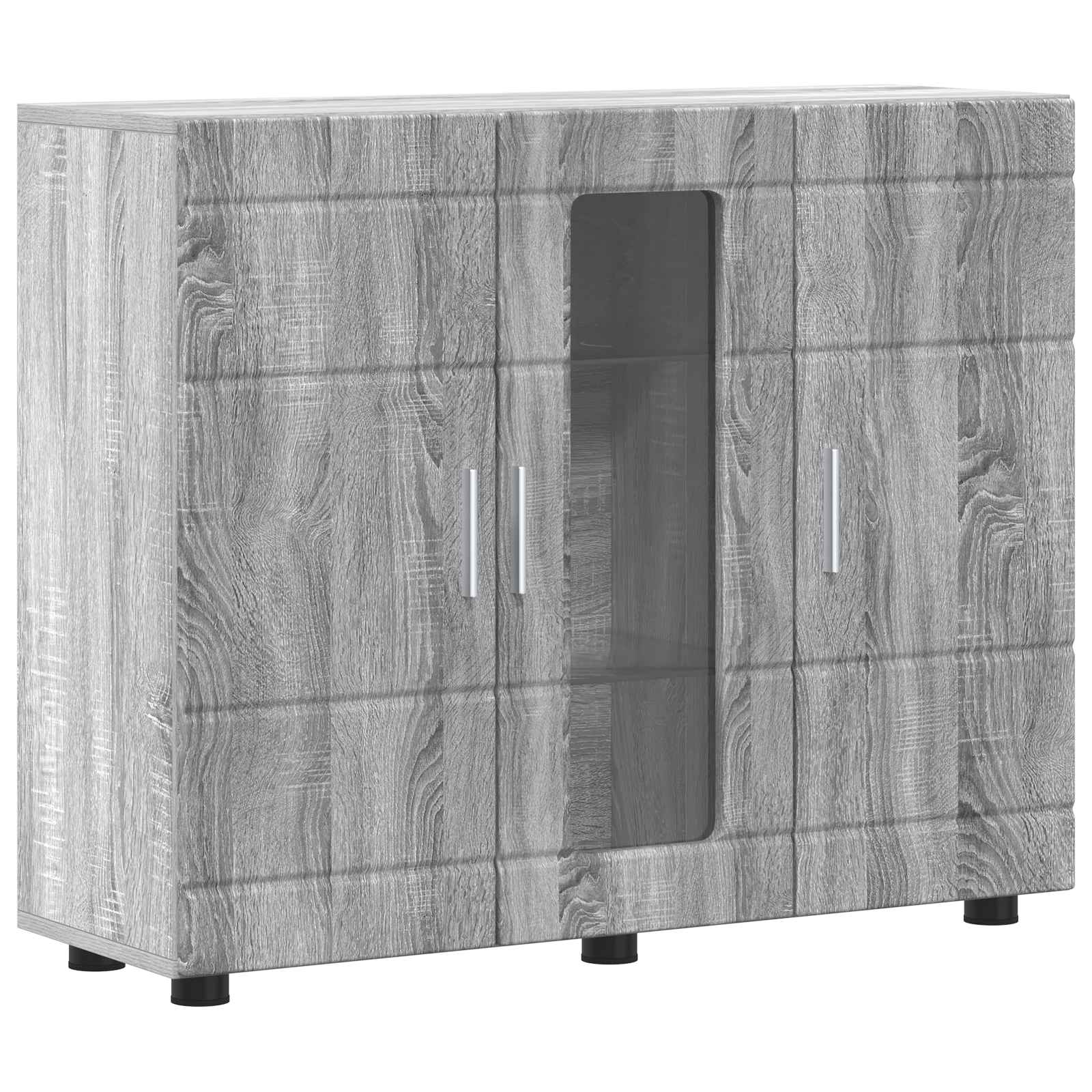 Highboard mit Regal FLORIN Weiß 60 x 35 x 182 cm Holzwerkstoff