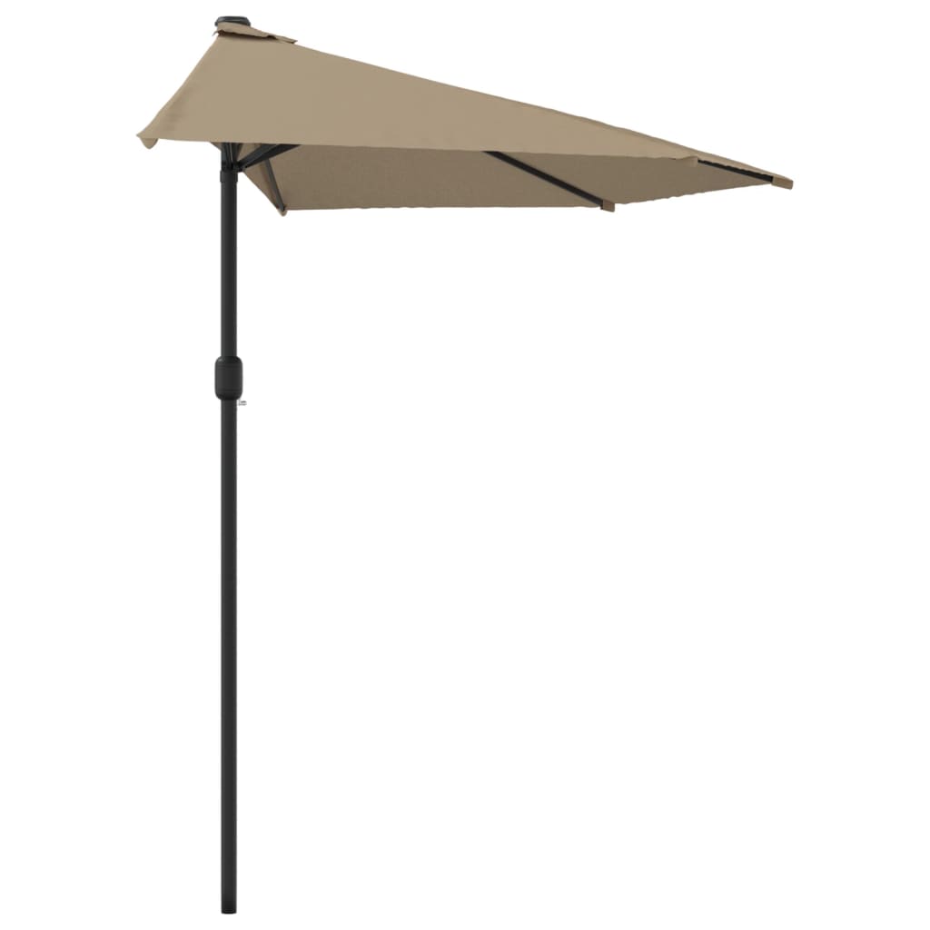 Balkon-Sonnenschirm Alu-Mast Bordeauxrot 270x144x222cm Halbrund