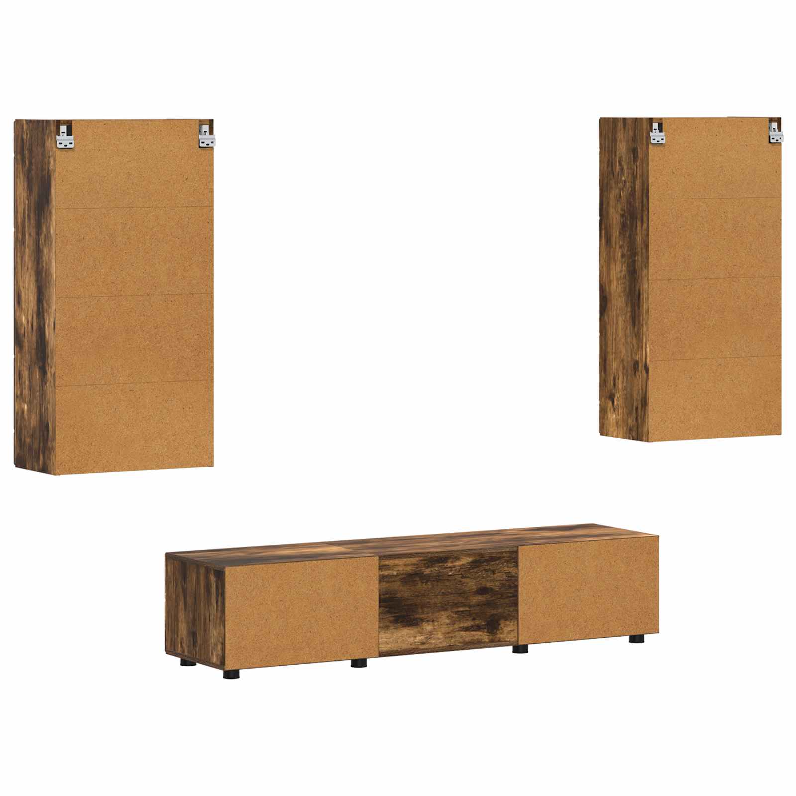 Highboard mit Regal FLORIN Weiß 60 x 35 x 182 cm Holzwerkstoff