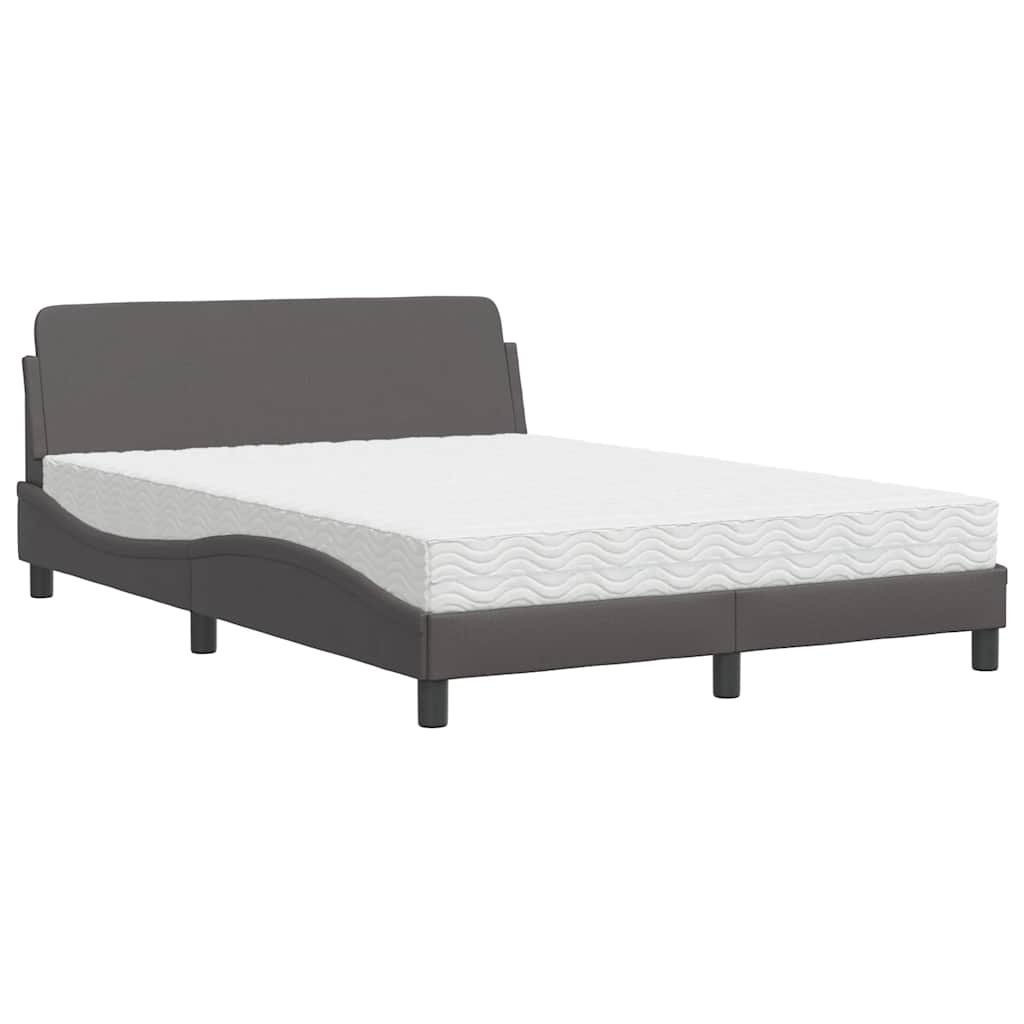 Bett mit Matratze "Dover" Schwarz 80x200 cm Kunstleder