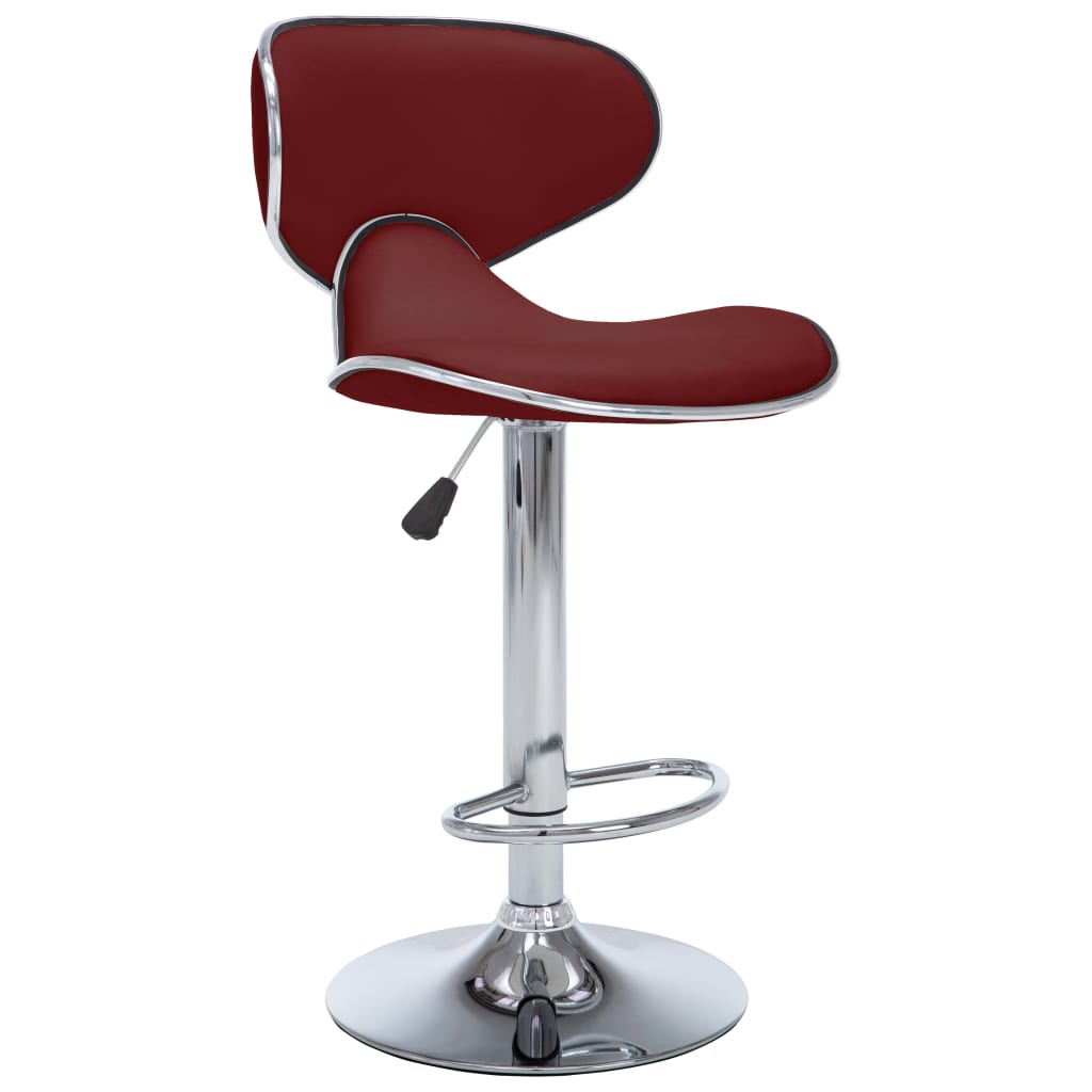 Barhocker 2 Stk. Rot Kunstleder