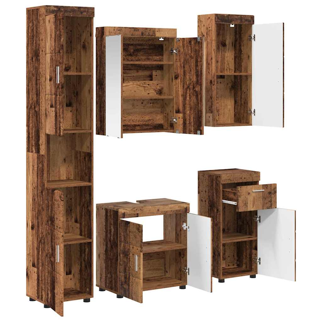 Badezimmermöbel-Set TULUM 2 pcs Weiß 60 x 34 x 63 cm