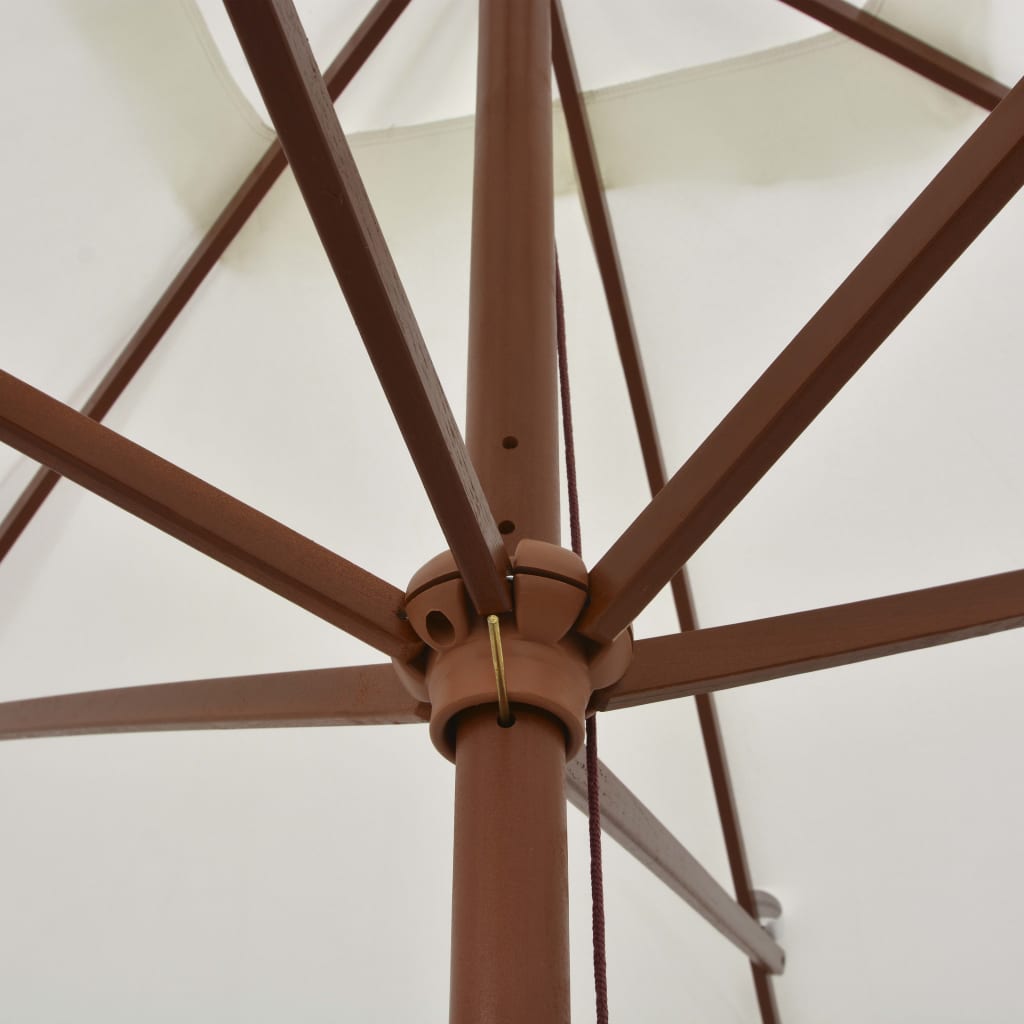 Sonnenschirm mit Holz-Mast 200x300 cm Schwarz